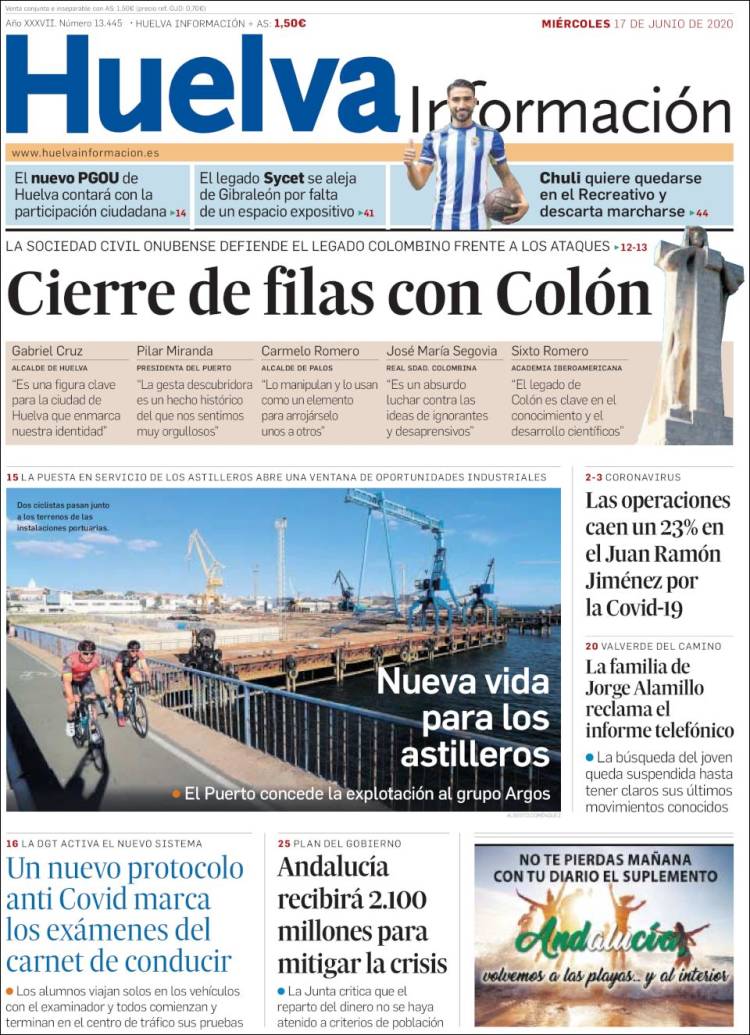 Portada de Huelva Información (Spain)