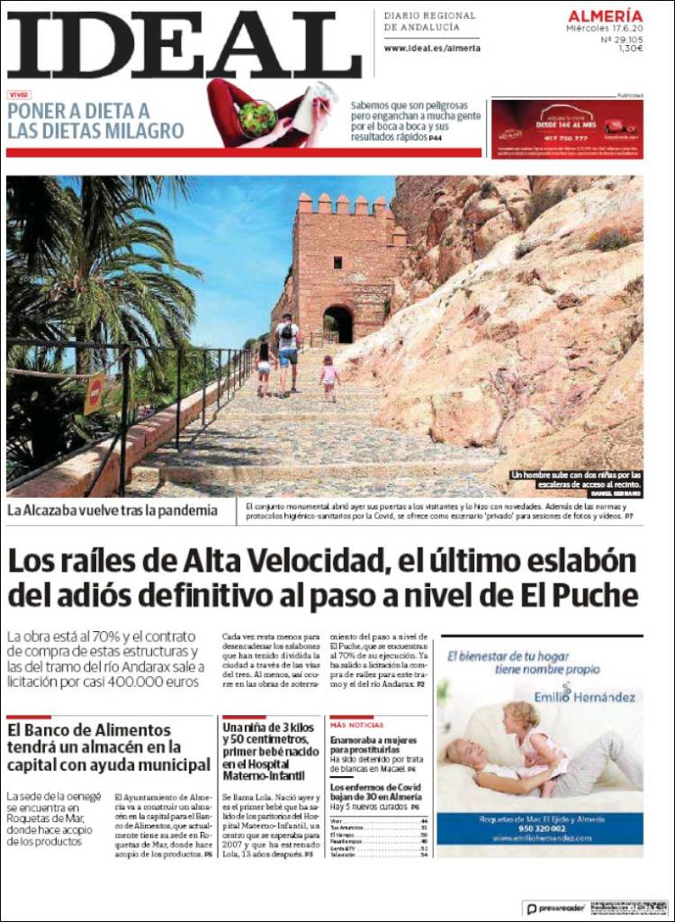 Portada de Ideal Almeria (Spain)