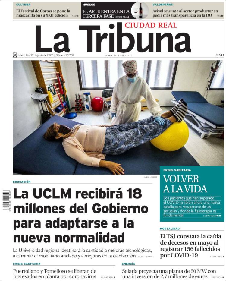 Portada de La Tribuna de Ciudad Real (Spain)