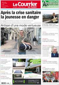 Portada de Le Courrier de l'Ouest (Francia)