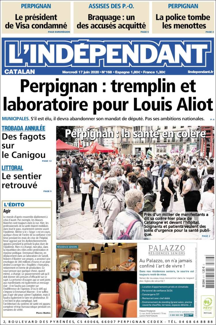 Portada de Le Indépendant (Francia)