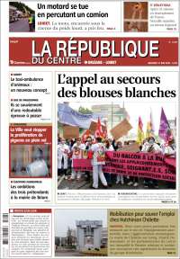 Portada de La République du Centre (Francia)