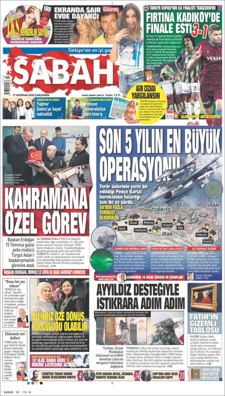Portada de Sabah (Turqu&iacute;a)