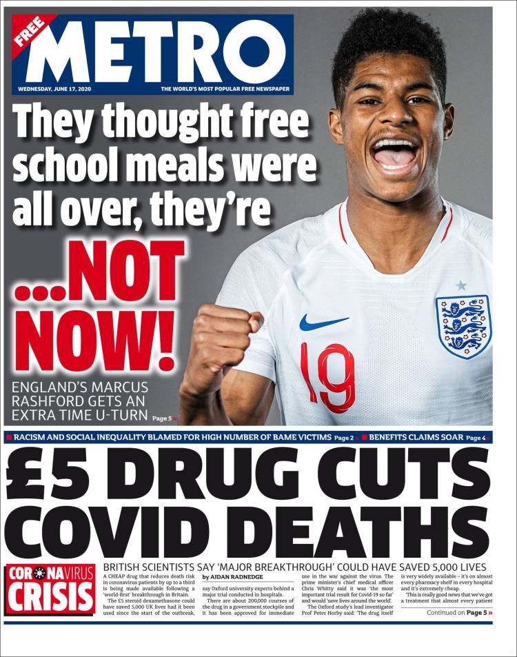 Portada de Metro (Reino Unido)