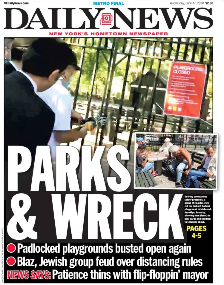 Portada de Daily News - New York (USA)