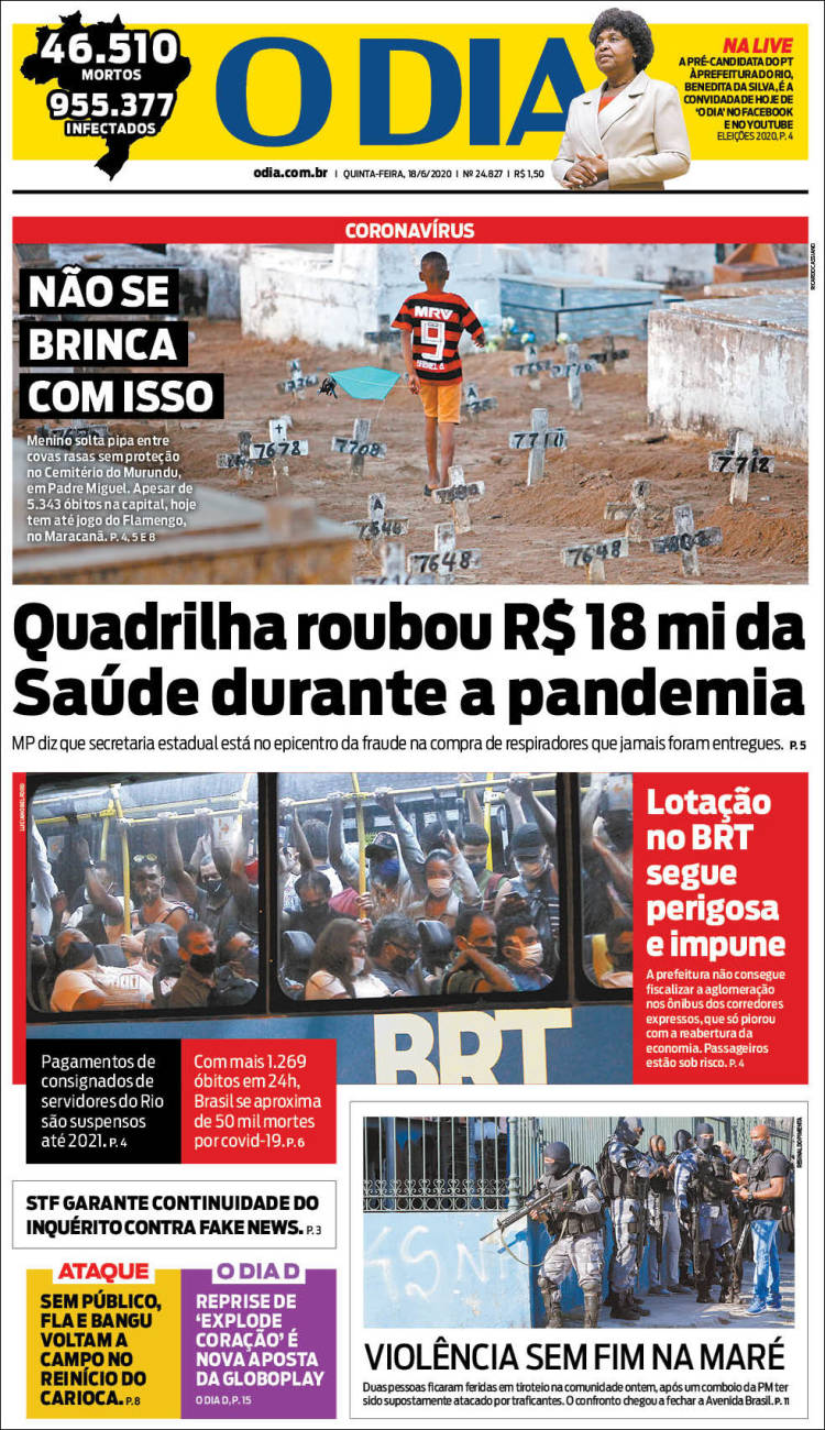 Portada de O Dia (Brasil)