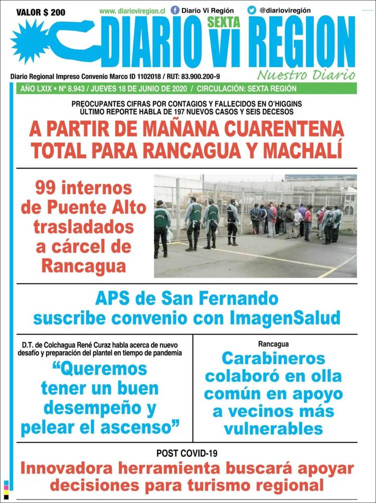 Portada de Diario VI Región (Chile)