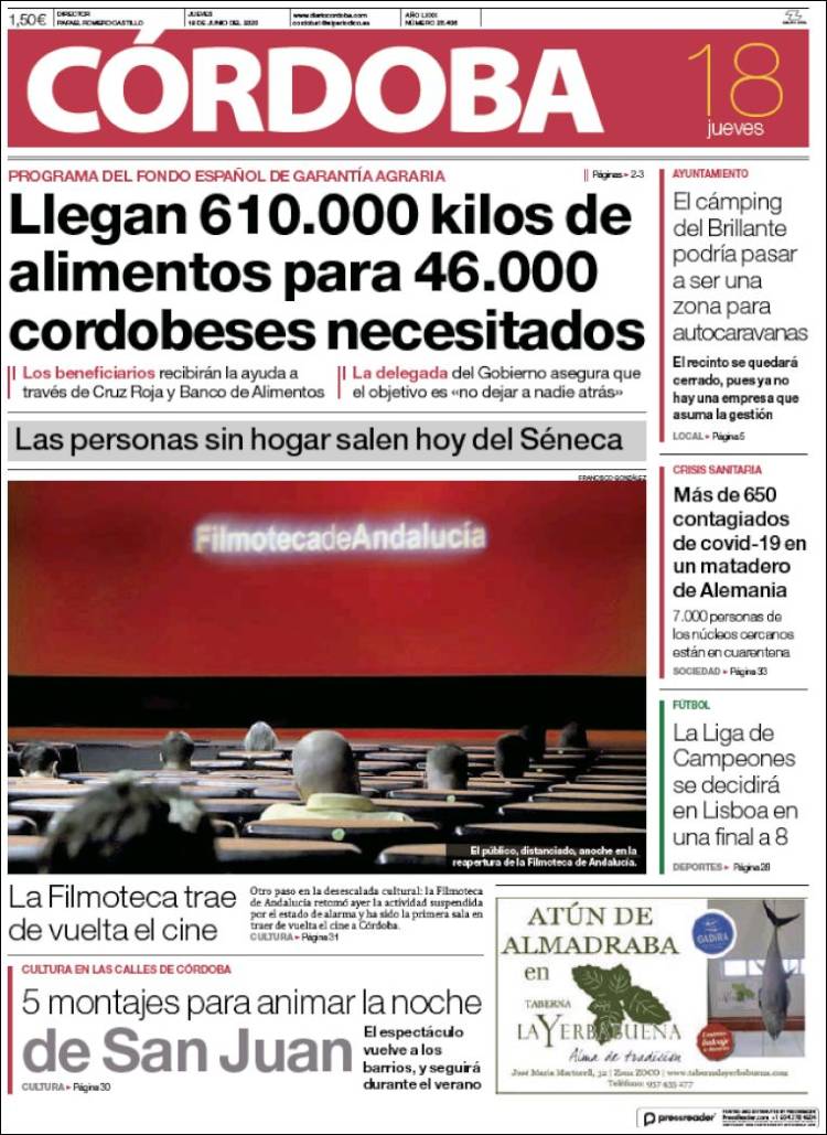 Portada de Diario de Córdoba (Espa&ntilde;a)