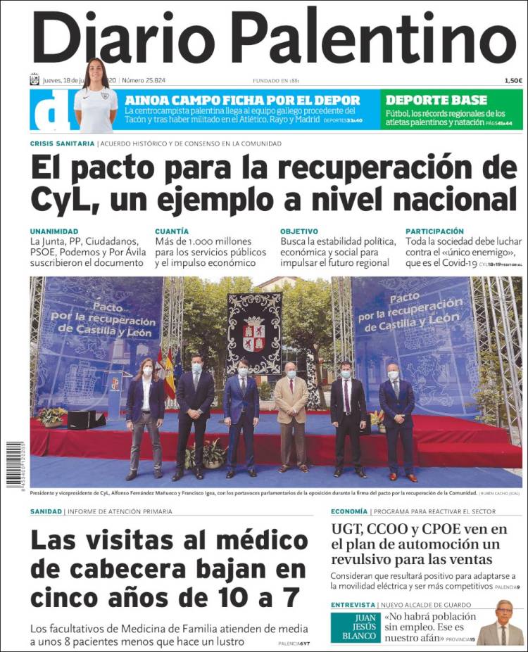Portada de Diario Palentino (Espa&ntilde;a)