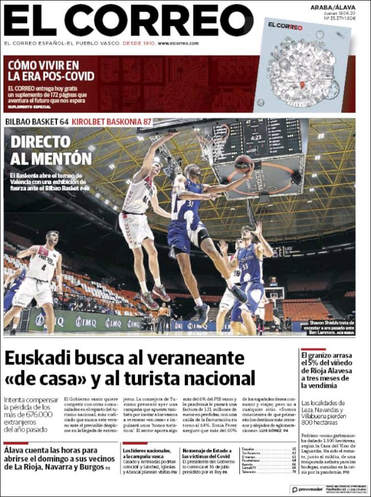 Portada de El Correo - Álava (Espa&ntilde;a)