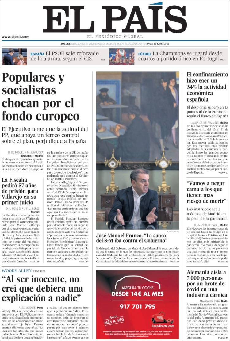 Portada de El País (Espa&ntilde;a)