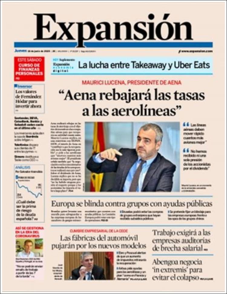 Portada de Expansión (Espa&ntilde;a)