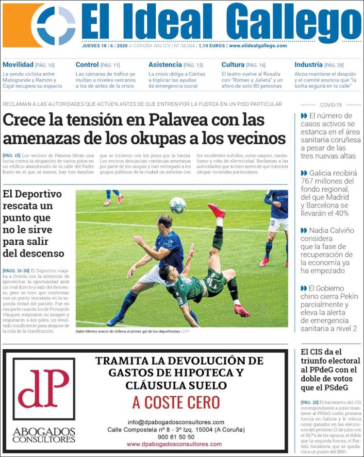 Portada de El Ideal Gallego (Espa&ntilde;a)