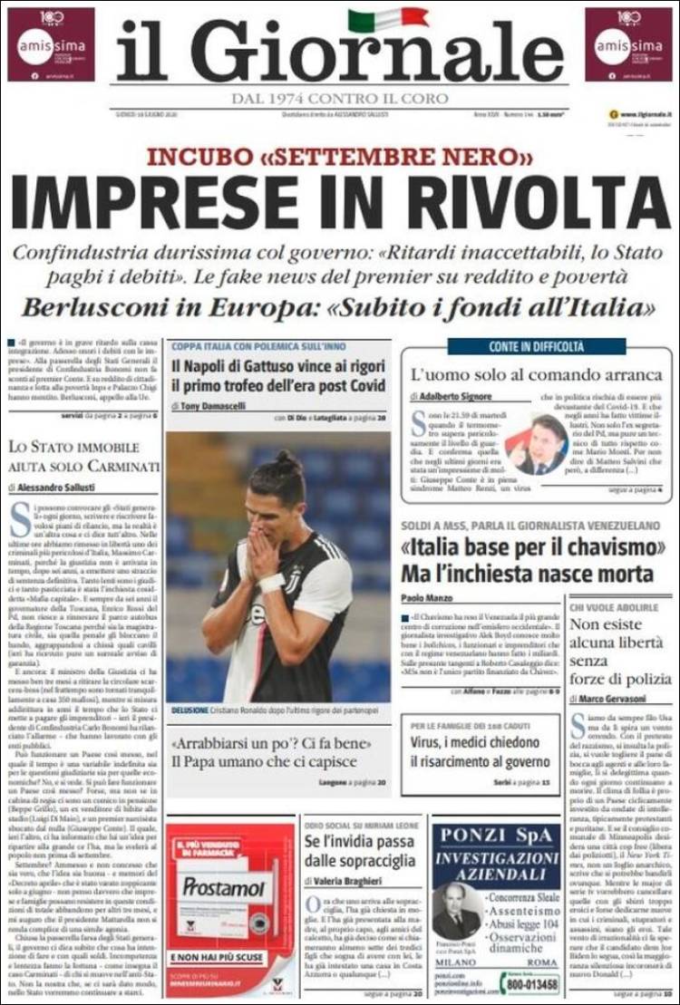 Portada de il Giornale (Italia)