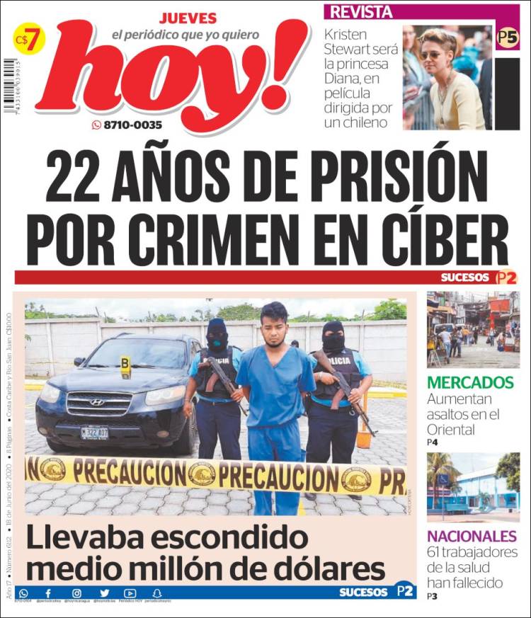 Portada de Hoy (Nicaragua)
