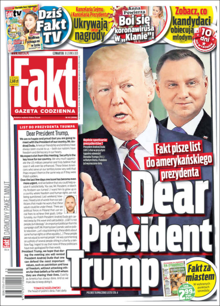 Portada de Fakt (Polonia)