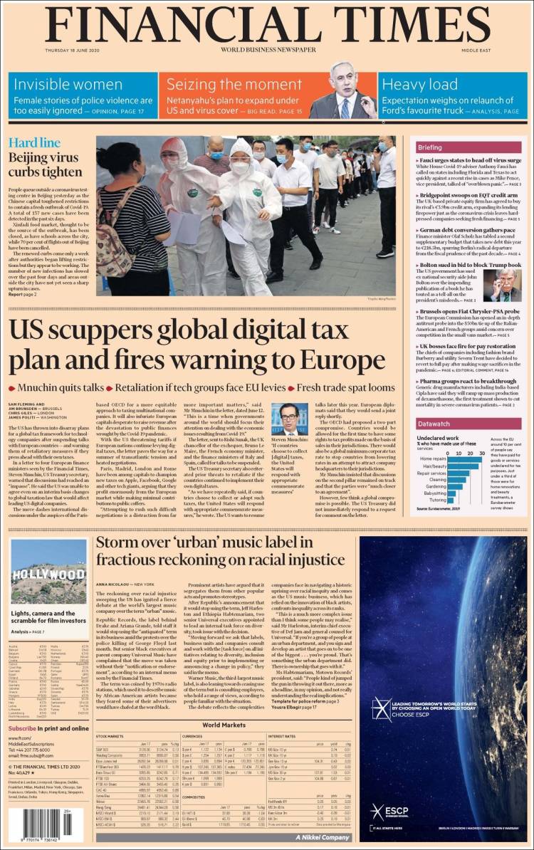 Portada de Financial Times - USA (USA)