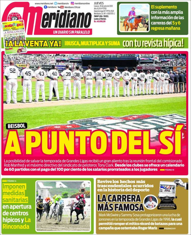 Portada de Meridiano (Venezuela)