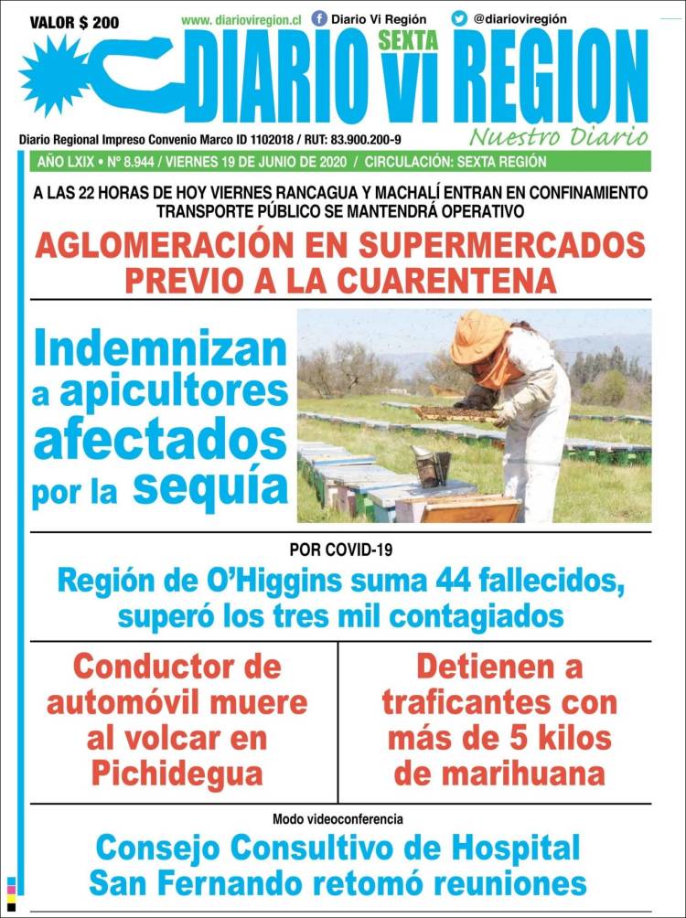 Portada de Diario VI Región (Chile)