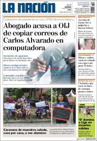 Portada de La Nación - Costa Rica (Costa Rica)