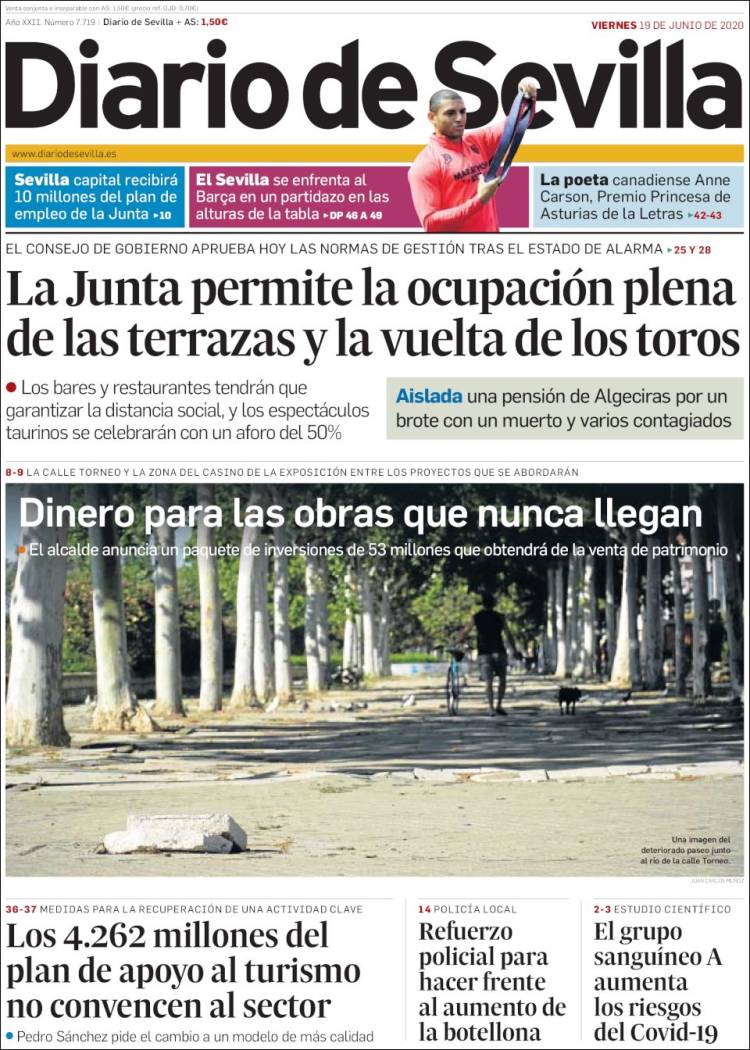 Portada de Diario de Sevilla (España)