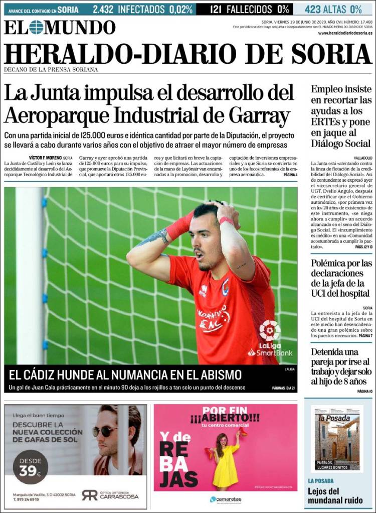 Portada de Diario de Soria (España)