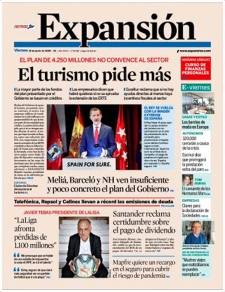 Portada de Expansión (Espa&ntilde;a)