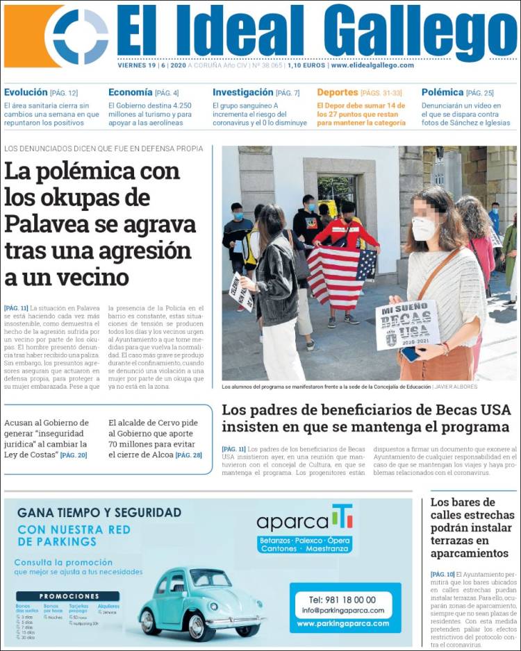 Portada de El Ideal Gallego (España)