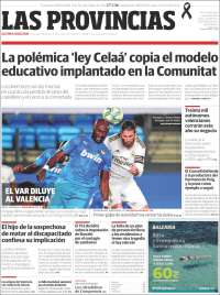 Portada de Las Provincias (España)