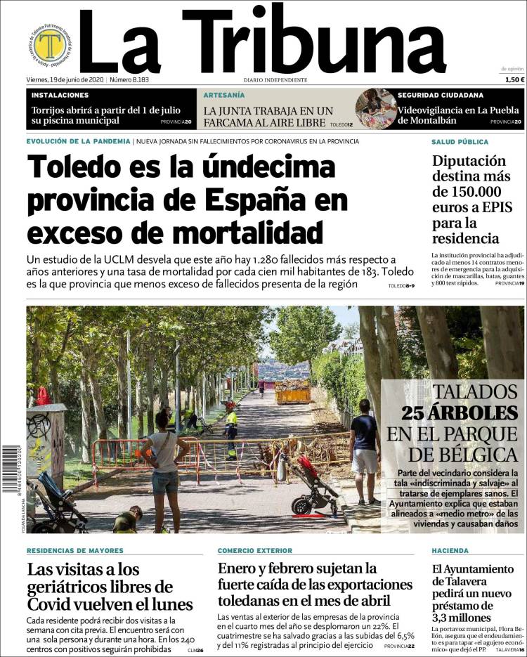 Portada de La Tribuna de Toledo (España)