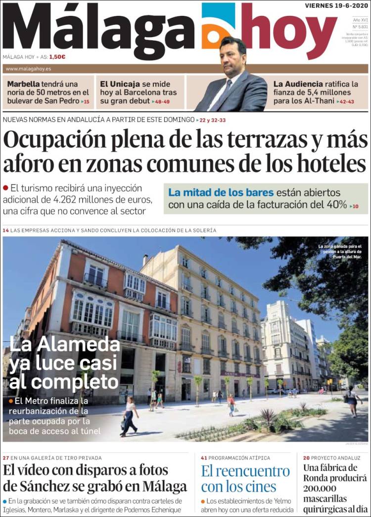 Portada de Málaga Hoy (España)