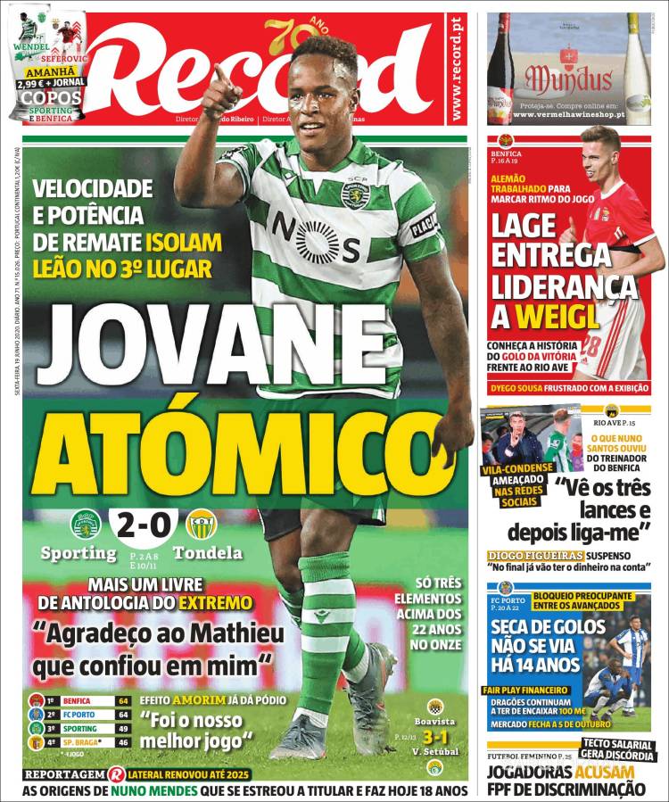 Portada de Record (Portugal)