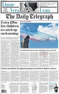 Portada de Daily Telegraph (Reino Unido)