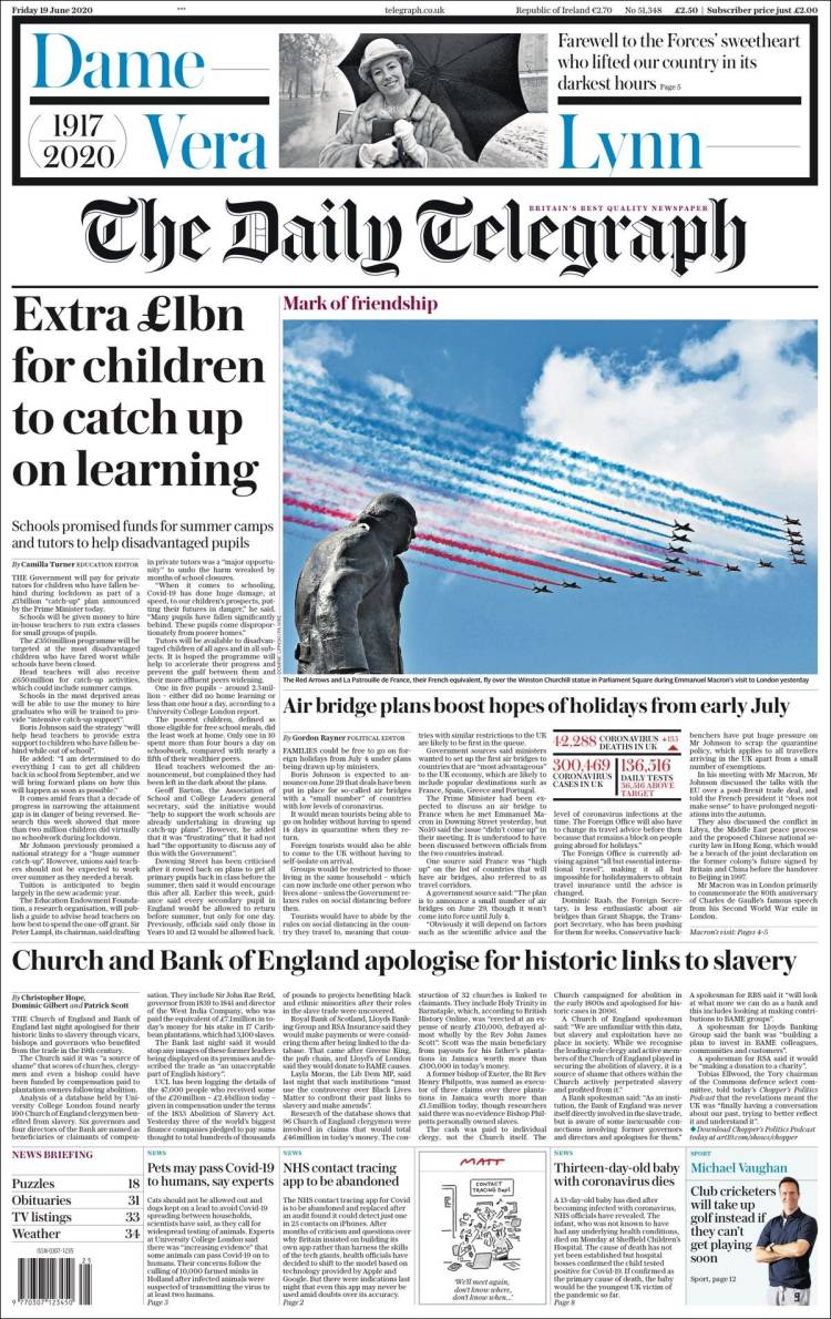 Portada de Daily Telegraph (United Kingdom)