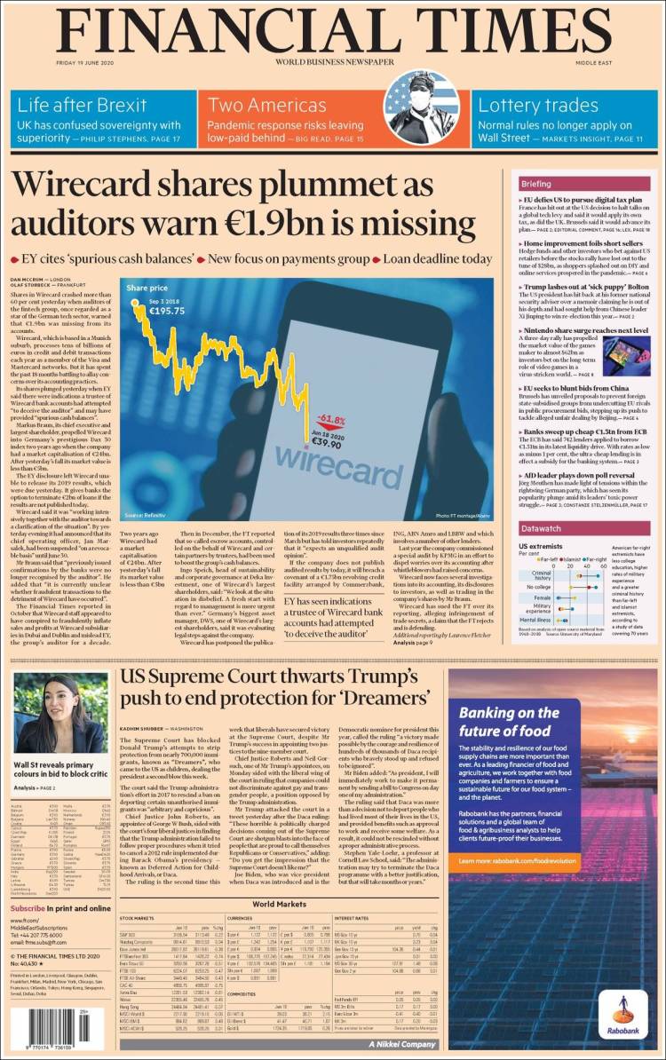 Portada de Financial Times - USA (USA)