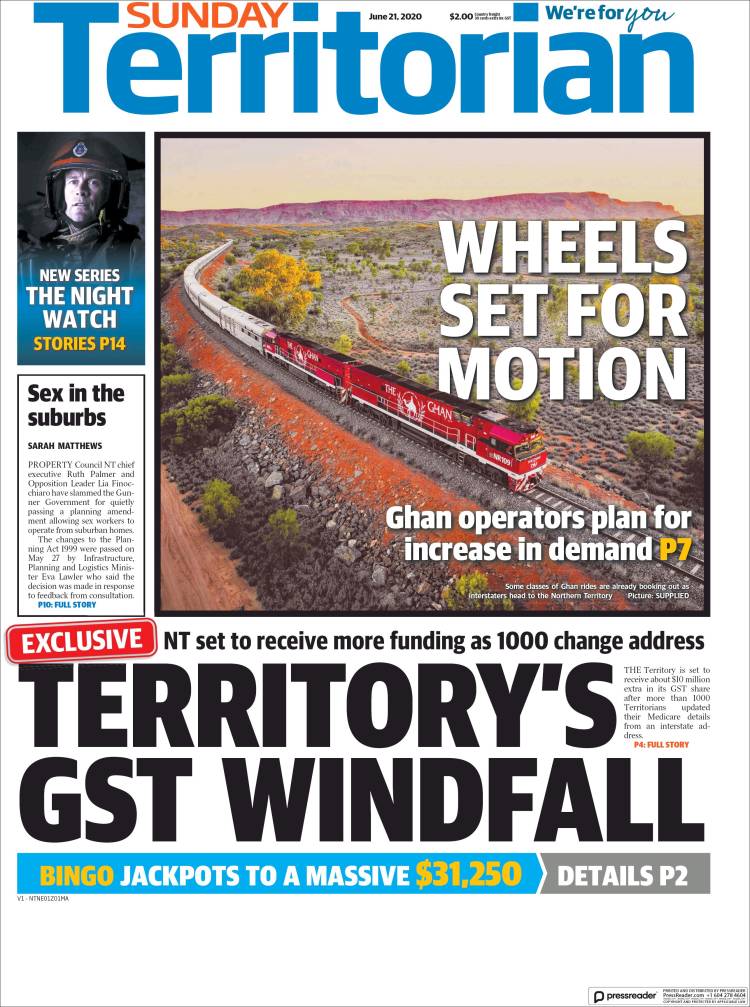 Portada de Northern Territory News (Australia)