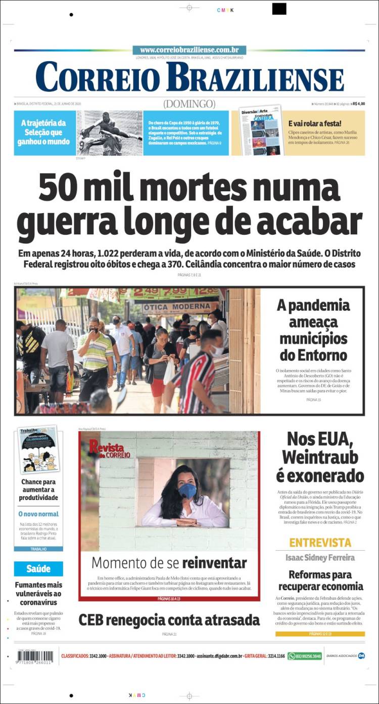 Portada de Correio Braziliense (Brasil)