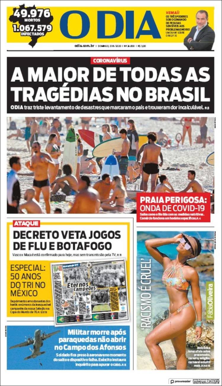 Portada de O Dia (Brasil)