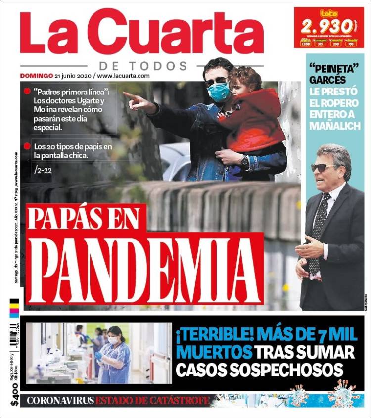 Portada de La Cuarta (Chile)