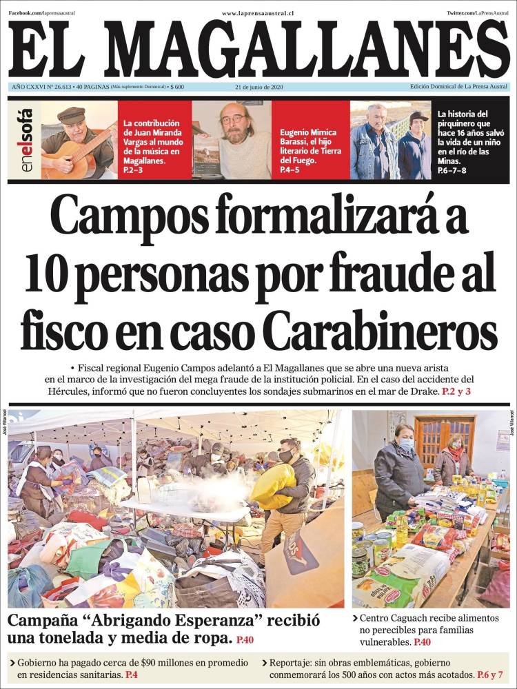 Portada de El Magallanes (Chile)