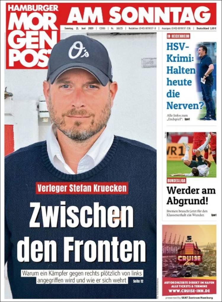 Portada de Hamburger Morgenpost  (Alemania)
