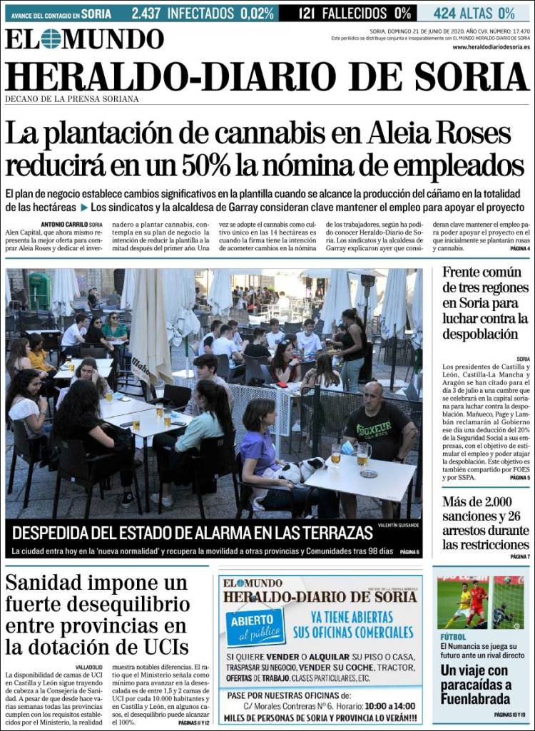 Portada de Diario de Soria (España)