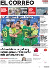 Portada de El Correo - Guipuzcoa (España)