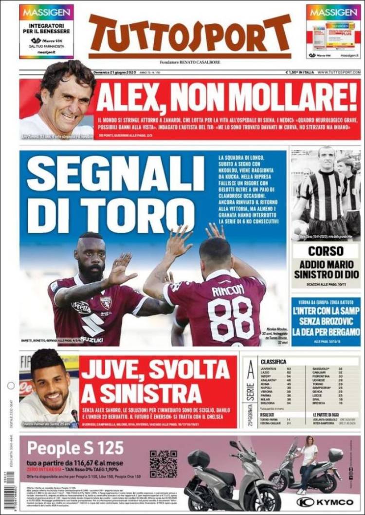 Portada de Tuttosport (Italia)