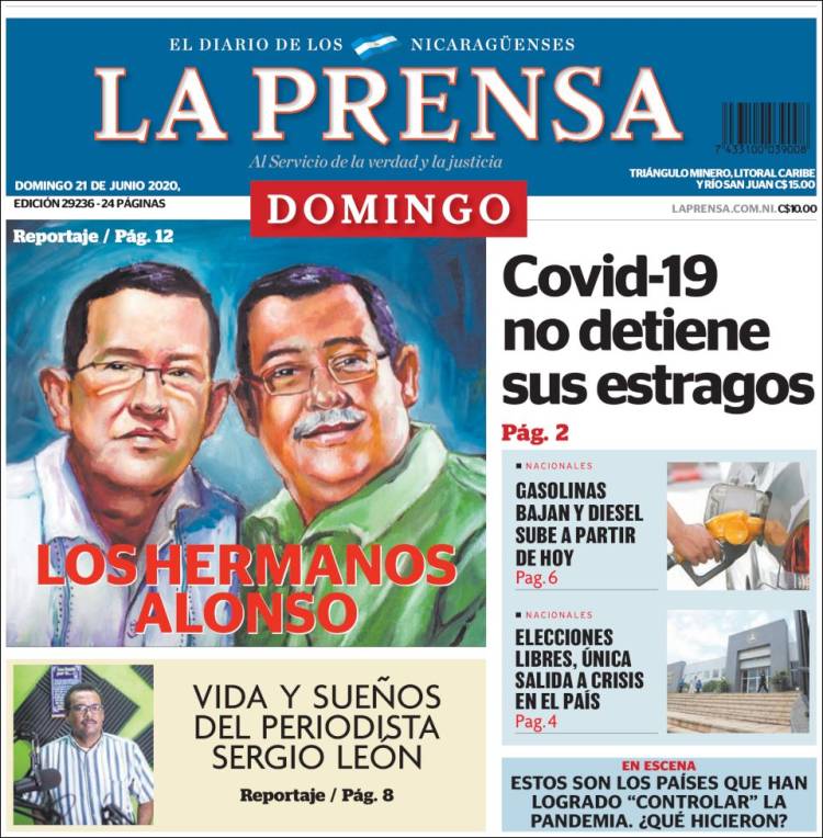 Portada de La Prensa (Nicaragua)