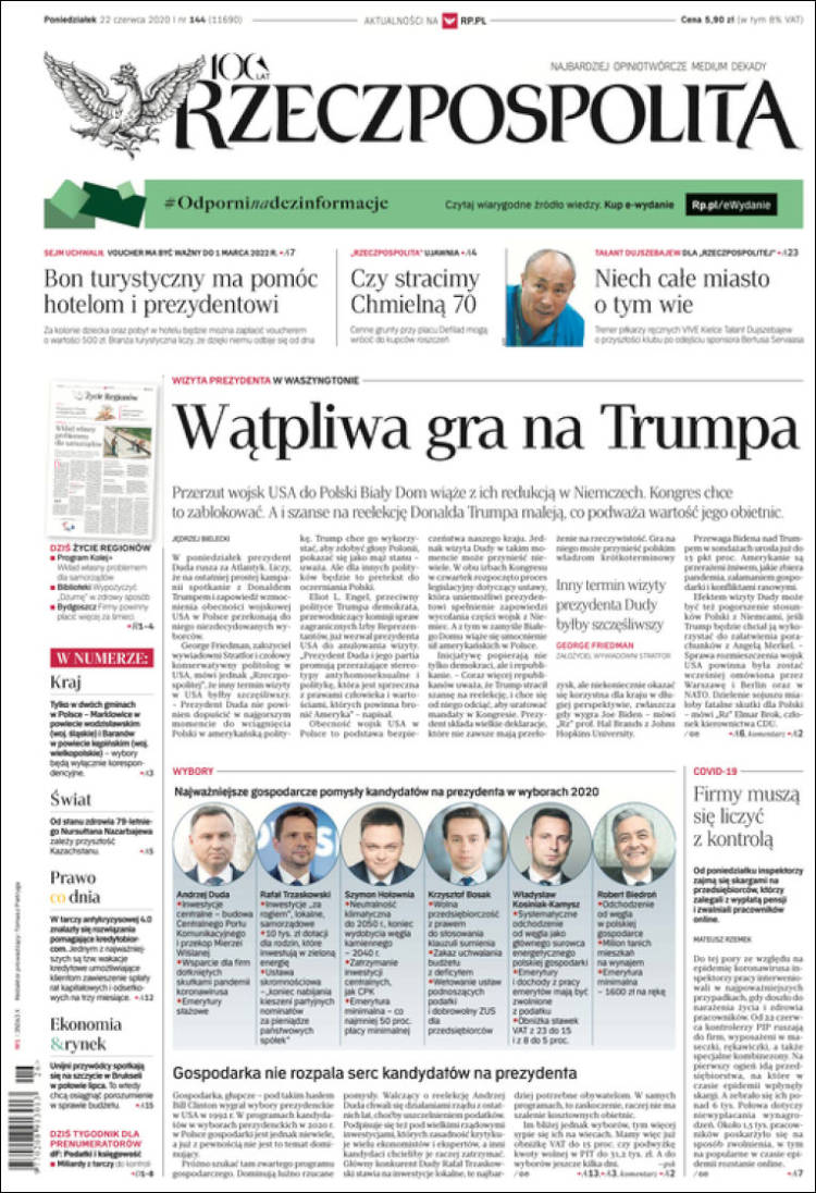 Portada de Rzeczpospolita (Polonia)