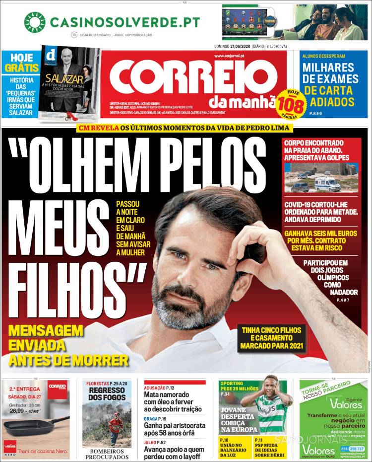 Portada de Correio da Manhã (Portugal)