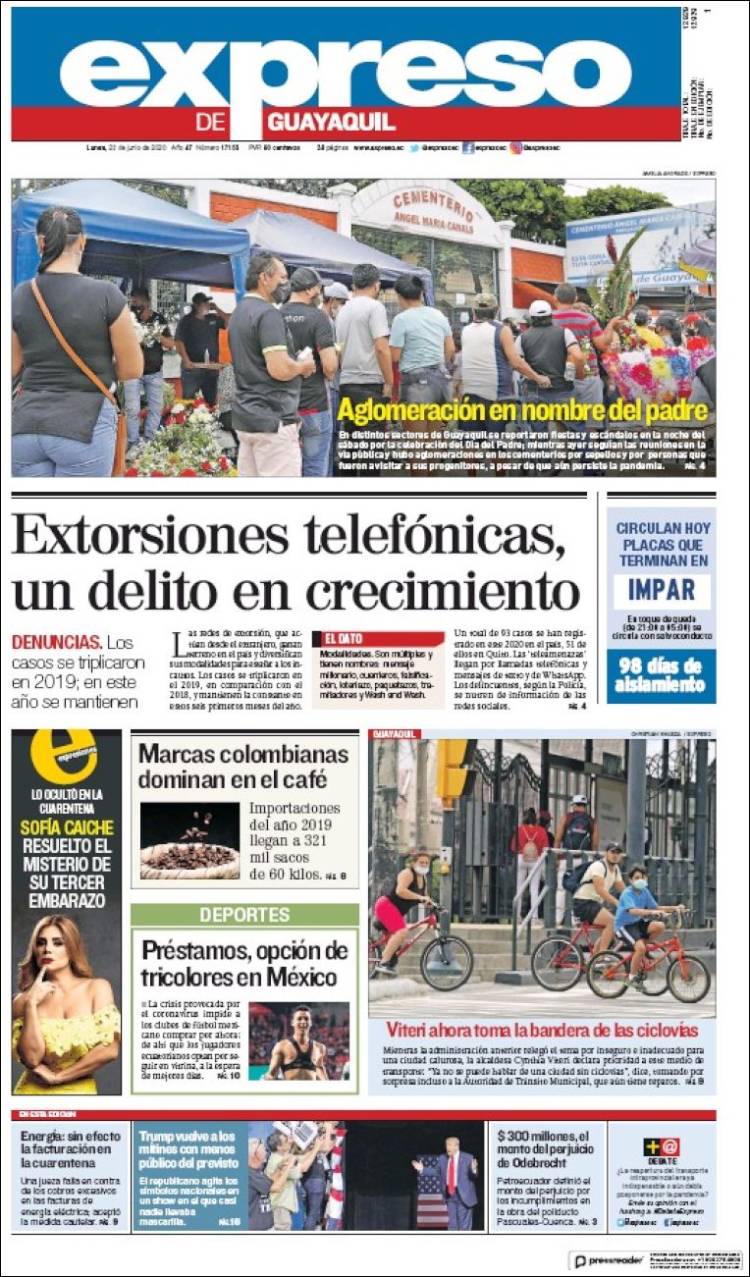 Portada de Expreso (Ecuador)