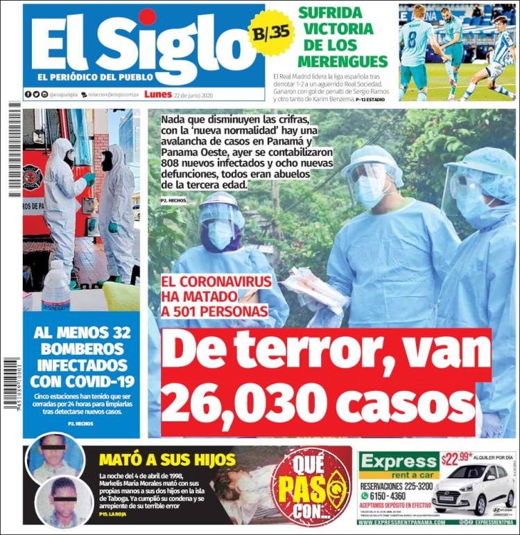 Portada de El Siglo (Panam&aacute;)