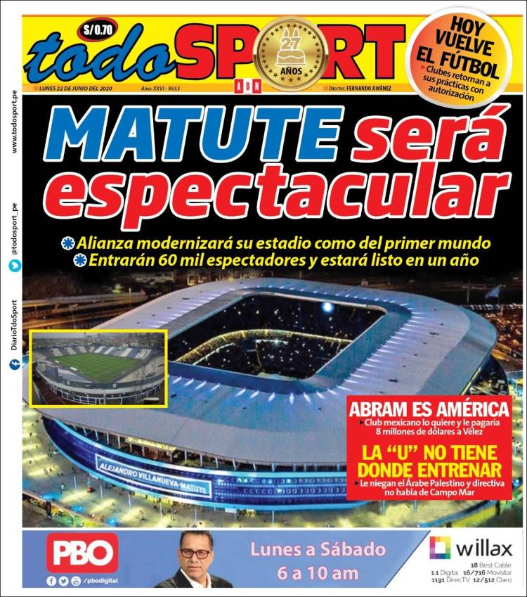 Portada de TodoSport (Perú)